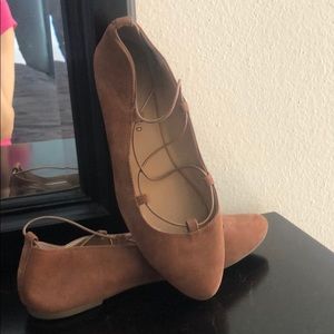 Brown ballet flats